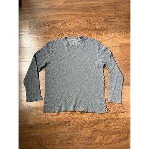 Lacoste Waffle Knit Thermal Sleep Shirt Gray Size L